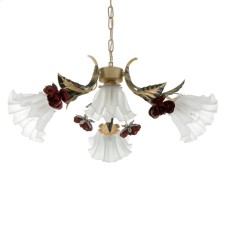 Rosetta chandelier 4he27 40w beige 65x65x28-88cm Bayerlux