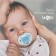 Nipple - orthodontic dummy, silicone, +6 months, with a cap, blue color