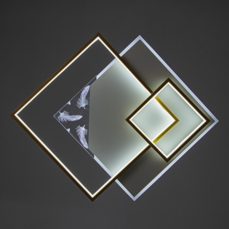 Lumber "Valoni" LED 70W 4000K with a white-gold 50.5x50.5x8 cm Bayerlux-3