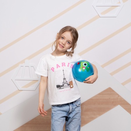 Children's ball zabiaka "Monster", d = 22 cm, 60 g, blue color-5