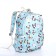 School backpack from textiles on a zipper, 3 pockets, pencil case, blue color
