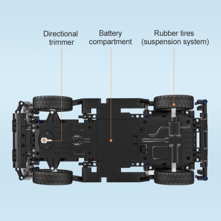 Radio -controlled designer "SUV", 575 parts, 2 control options-14