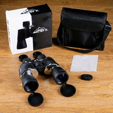 7x50 binoculars, "forest array", black, silver inserts plastic