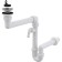 ALCAPLAST A870P-DN40 siphon siphon, saving space, DN = 40 mm with a fitting