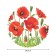 The tablecloth on the table "Fragrant poppies", round, Saten, d = 150 cm