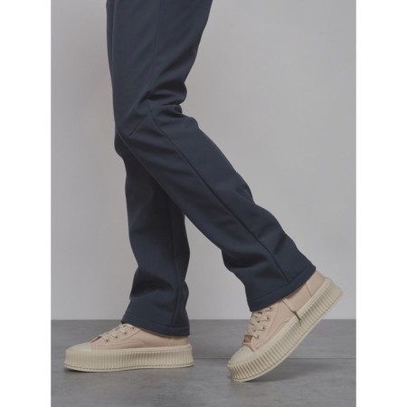 Sports female trousers, size 42, dark gray color-12