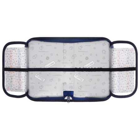 Penal 1 section, 130 x 210 x 40 mm, 2 folding strips, fabric, calligrata top, Content "Moto helmet"-5