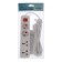 Extension cord Luazon Lighting, 2 euros+2 univ., 3 m, 2200 W, 2x0.5 mm2, with off., White