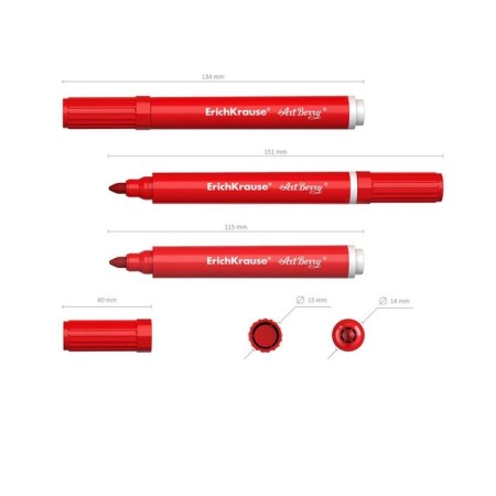 Erichkrause ArtBerry Creativity, Fabric Fabric Fabric 10 colors + 3 stencils, line 1.0-7.0 mm-4