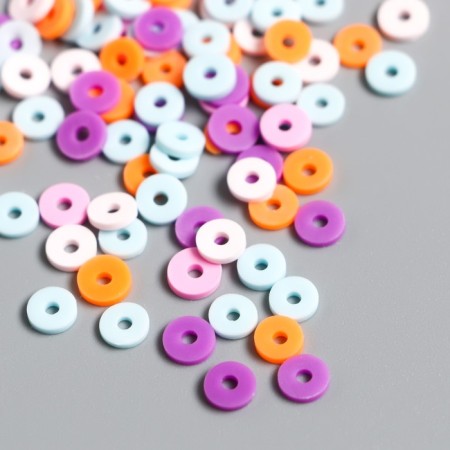 Beads for PVC Creativity "Red Pink-Permis" set ≈ 330 pcs 0.1x0.6x0.6 cm-1