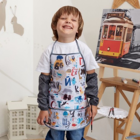 Apron with sleevens Children's Ethel "Funny Alphabet", 49 x 39 cm-3