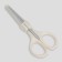 Scissors are manicure, with a cap-drop, straight, 9.6 cm, silver/gray color