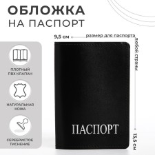 Cover for passport, black color