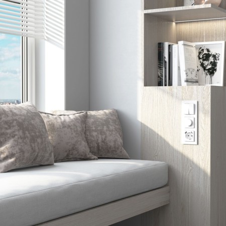 Frame for 3 posts Senso (white, glass Soft-Touch) W0033101-2