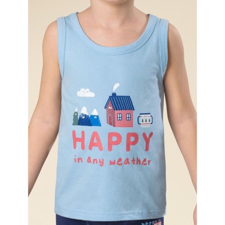 T -shirt for boys, height 104 cm, blue color-1