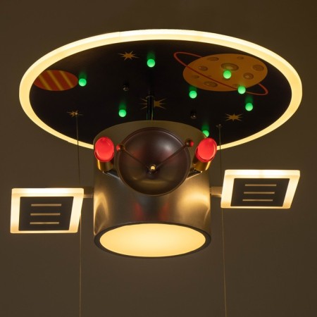 Lamp "Sputnik" 1XLED 110W Dimmer+2x40W E14 gray-blue 68x55x33 cm Bayerlux-4