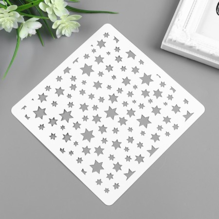 Stencil plastic "Stars" 15x15 cm-1