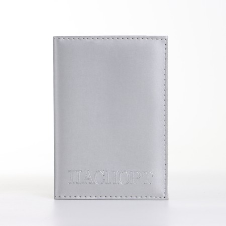 Cover for passport, silver color