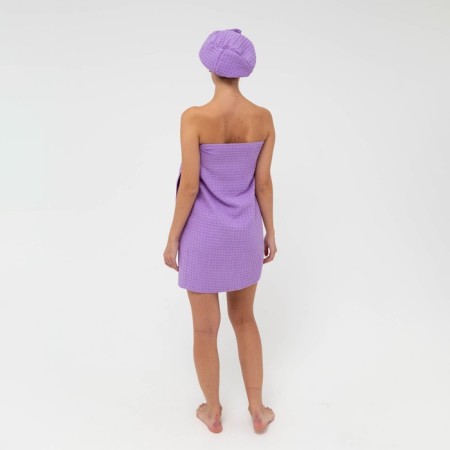 Set for the bath and bathroom Ethel Vafli towel 70*140 cm+Chalma 21*25 cm, central violet-13
