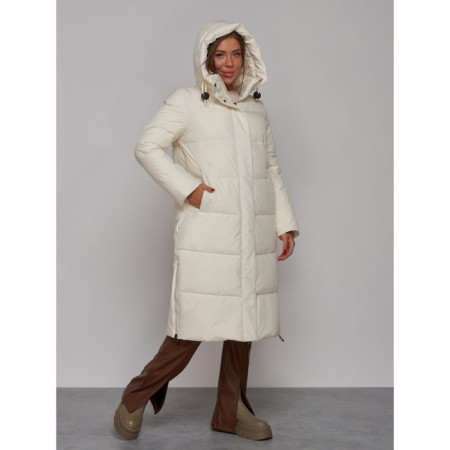 Coat insulated winter female, size 48, color light-beige-5