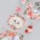 Stickers for creativity "White cats and pink flowers" set of 6 sheets 18x6 cm