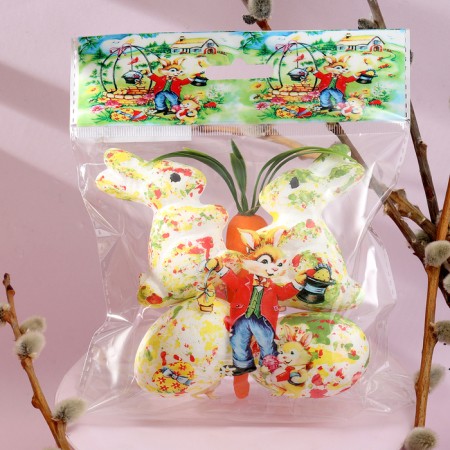 Set for decor Easter "Easter hares" 3 × 12 × 13.5 cm-3