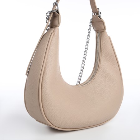 Bag Women's Sobo on the zipper Textura, average size, beige color-2
