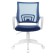 A chair for the operator Brabix Fly MG-396W, white plastic, mesh, dark blue TW-05/TW-10