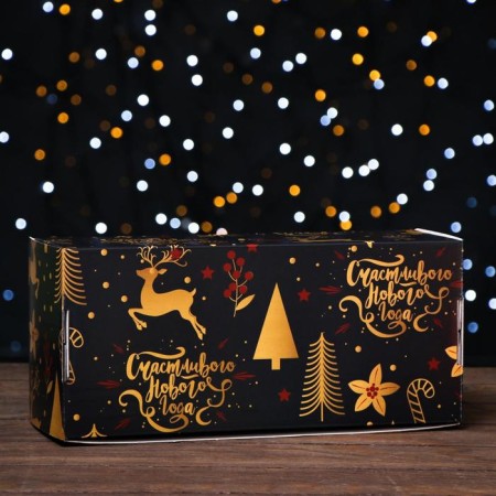 Self -charged box, with a window, "Christmas Night", 16 x 35 x 12 cm-2
