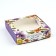 Box for Makarun with low sides "Flowers", 11 x 11 x 3 cm