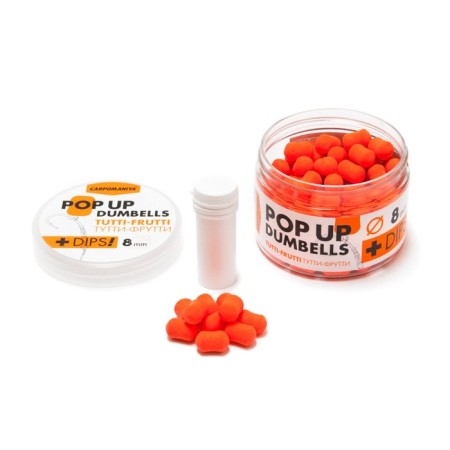 Плавающие бойлы DUMBELLS+DIPS с ароматом тутти фрутти, 8 мм, 60 г-1