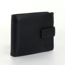 Male purse on the button, black color
