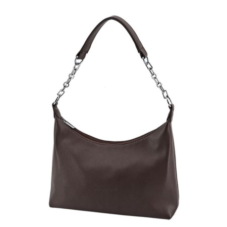 Women's bag B2788-01110, dark brown color, artificial leather, 27x9x16 cm