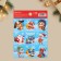 Paper stickers "New Year's friends", with coloring, 11 x 15.5 cm, New Year