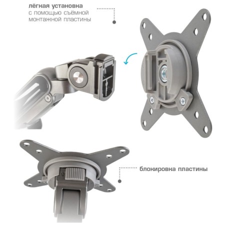 Table bracket for 2 LED/LCD monitors Tuarex alta-22-4