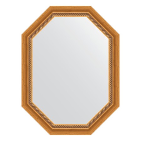 Mirror in the baguette frame, aged gold with weaving 70 mm, 63x83 cm