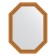 Mirror in the baguette frame, aged gold with weaving 70 mm, 63x83 cm