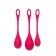 A set of vaginal balls Satiffyer yoni, silicone, red, Ø 2 cm