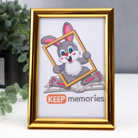 Photo frame plastic 10x15 cm 111 gold