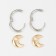 Earrings with the removable element "Transformer" Moon, color silver with gold