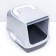 Domik toilet for cats closed with a door 43*32*33 cm, gray