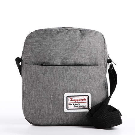 A backpack with a zipper, with USB, 4 outer pockets, bag, pencil case, color gray color-10