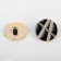 A set of buttons on the leg, d = 21.5 mm, 5 pcs, black/gold color