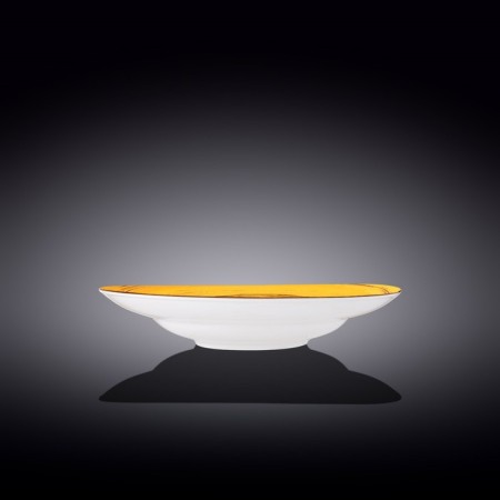 Deep plate Wilmax England Spiral, D = 25.5 cm, 350 ml, yellow color-1