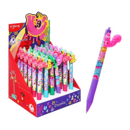Gel handle Erased ink, blue rod, 0.5 mm, machine gun, hull of animals mix
