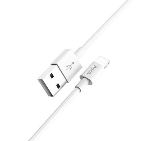 Hoco X23, Lightning cable - usb, 2 a, 1 m, tpe braid, white-4