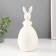 Souvenir Ceramics "Bunny on a flower egg" Ears in polka dots 8.8x8.8x19 cm