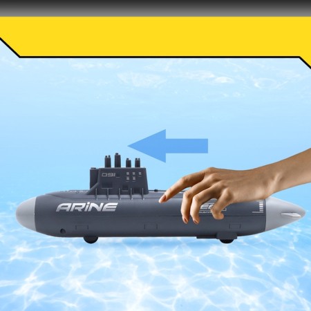 Game set "Submarine", shoots rockets, mobile elements, dark gray color-2