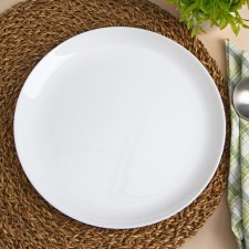 Plate flat diwali, d = 25 cm, white color