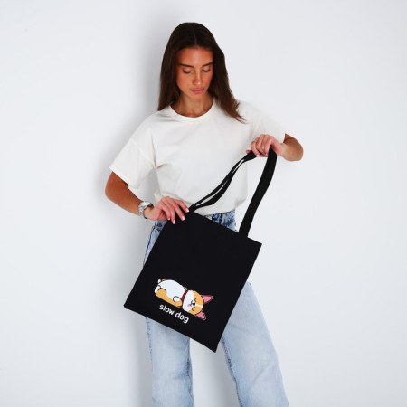 Bag Schoper Slow Dog, 35x0.5x40 cm, Department without lightning, without lining, black-2
